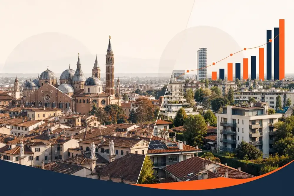 Veduta urbana area Padova — mercato residenziale città e provincia